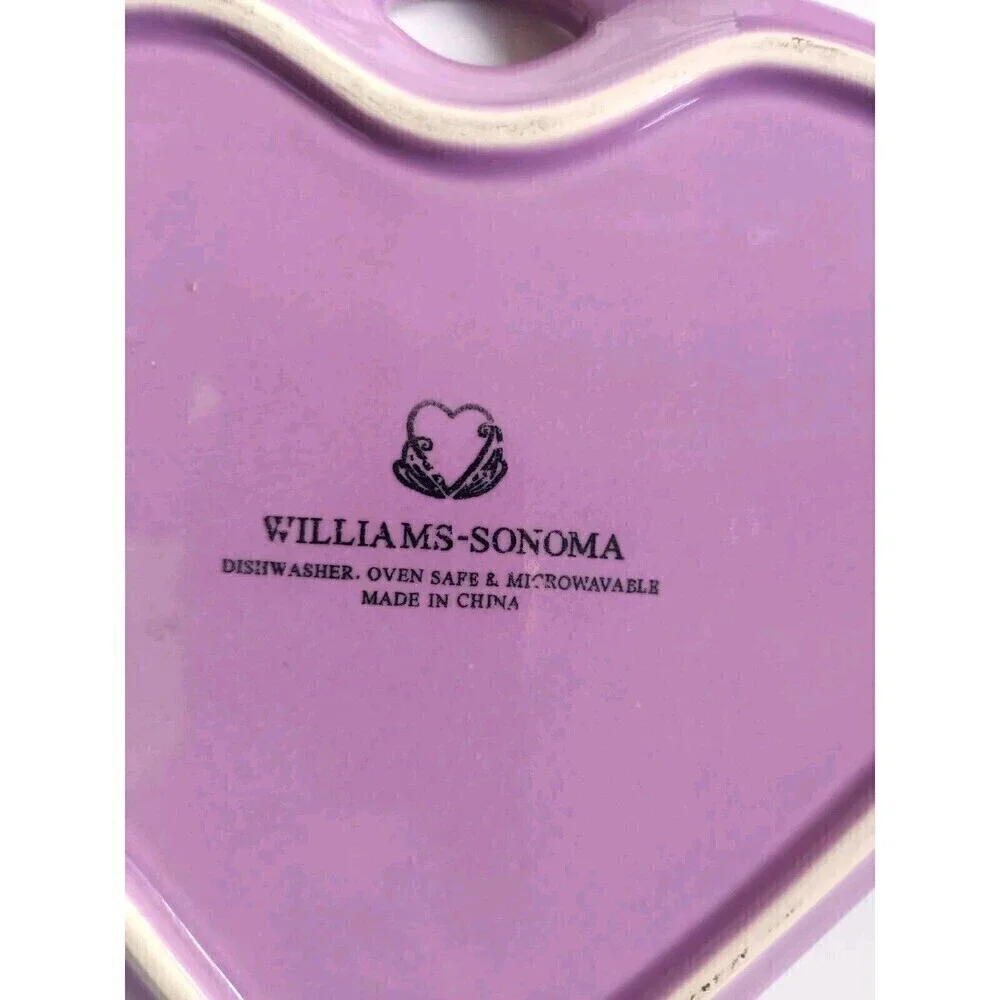 Williams Sonoma Ceramic Heart Shaped Dishes And Cup Set Of 12 Rainbow Colors